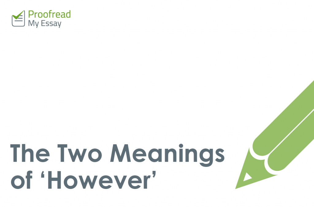 The Two Meanings of However