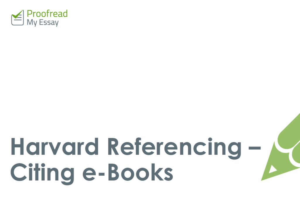 Harvard Referencing - Citing E-Books