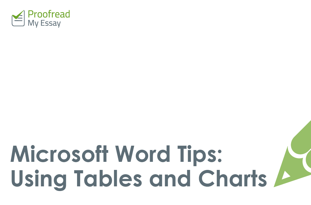 Tables and Charts in Microsoft Word