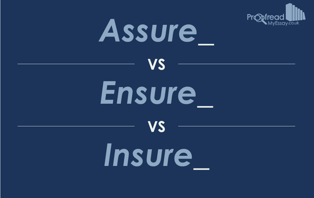 Word Choice: Assure, Ensure and Insure - Proofread My Essay