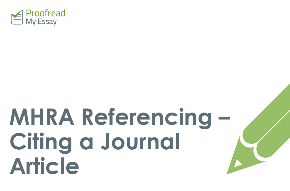 MHRA Referencing - Citing a Journal Article