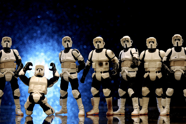 Frustrated (plastic) stormtroopers.
