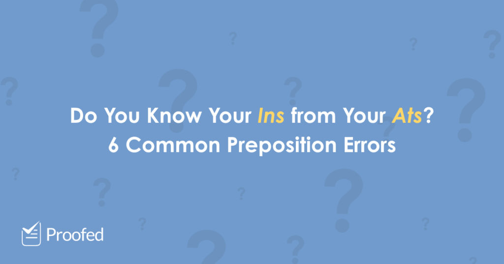 Common Preposition Errors