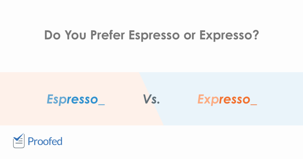 Espresso vs. Expresso