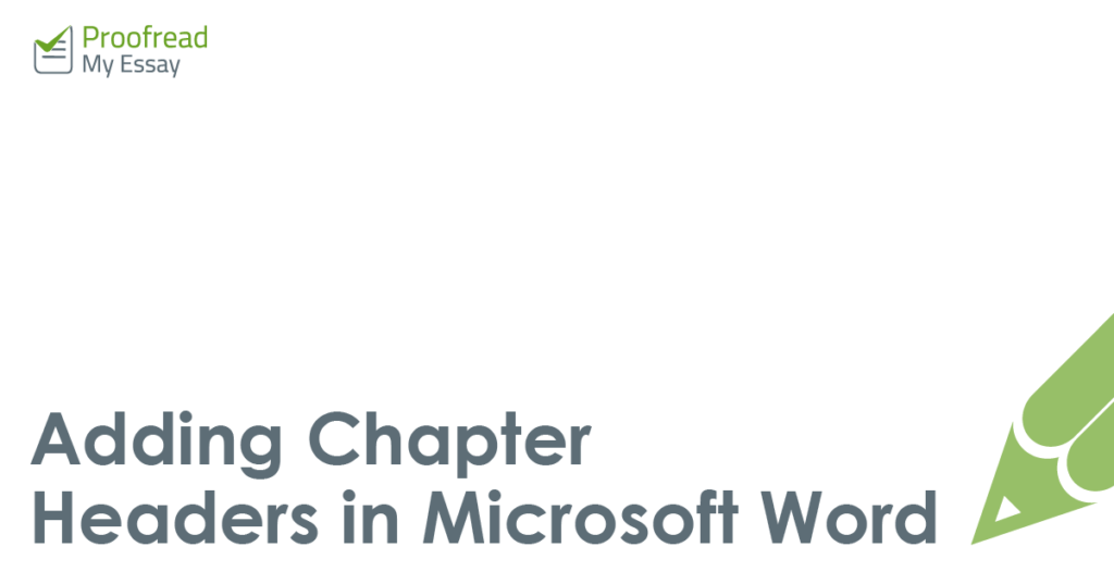 Adding Chapter Headers in Microsoft Word