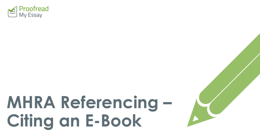 MHRA Referencing - Citing an E-Book