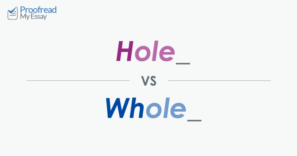 Hole vs. Whole