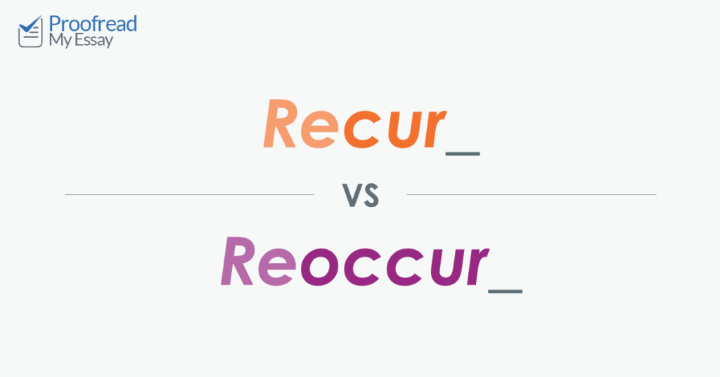 Recur vs. Reoccur