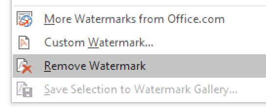 Removing a watermark.