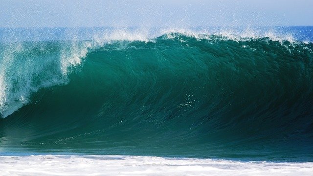 The watery type of wave.