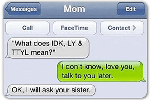 Warning: some people may find textspeak confusing.