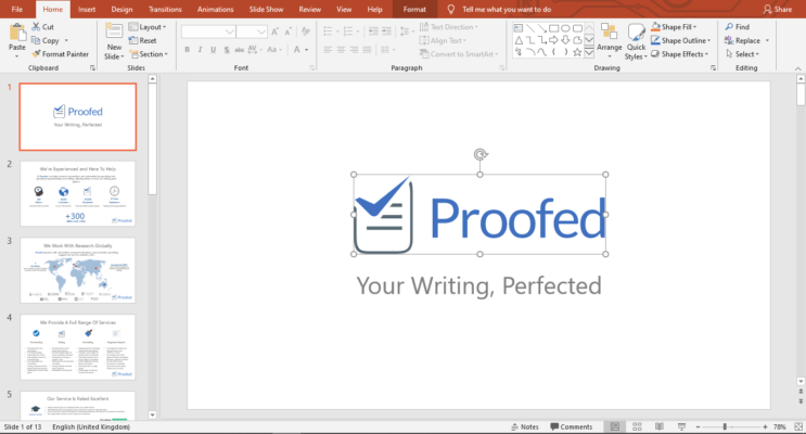 PowerPoint in action.