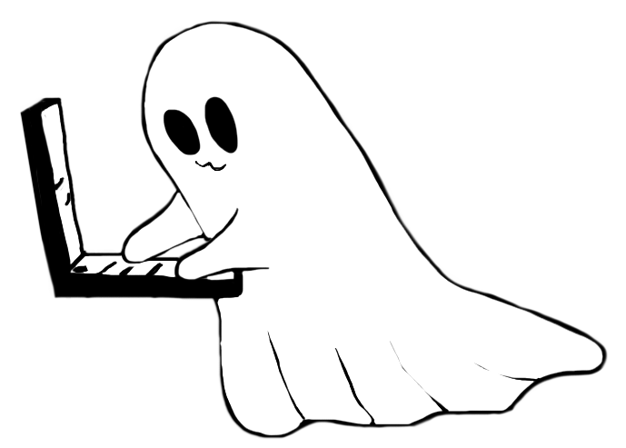 A happy little ghostwriter.