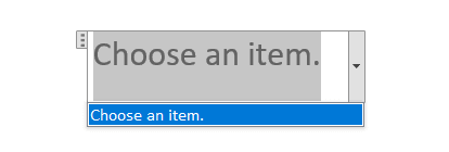 A default drop-down list.