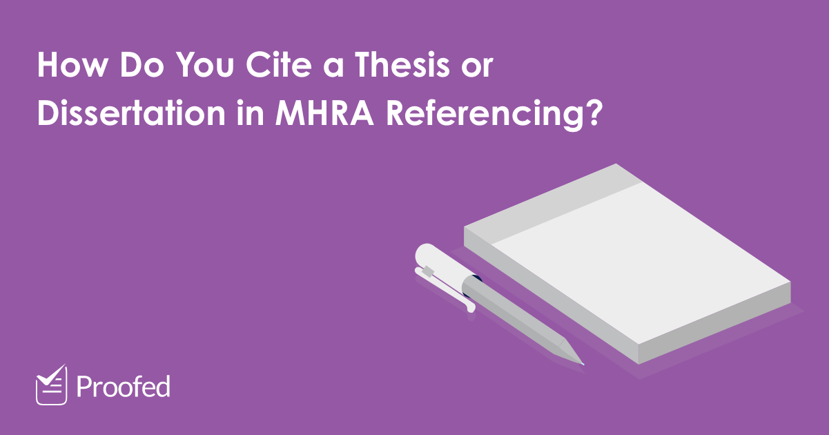 how to reference a dissertation mhra