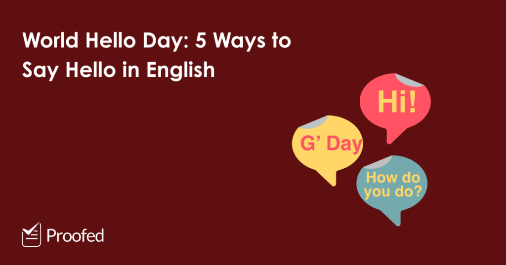 World Hello Day 5 Ways to Say Hello in English