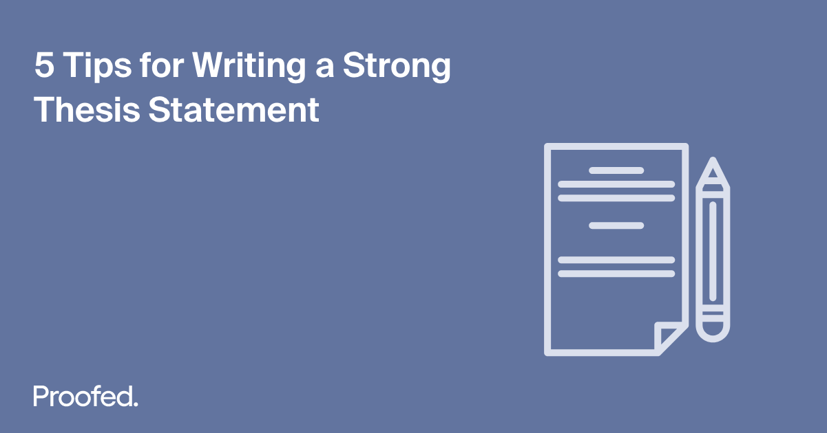 tips for a good thesis statement