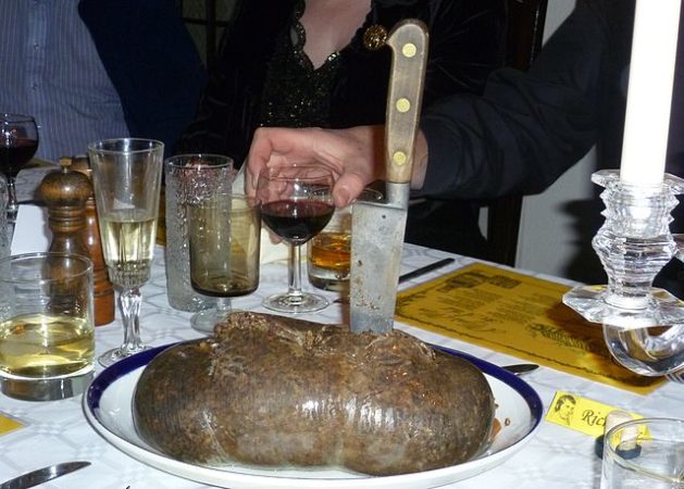 Haggis at a Burns supper.