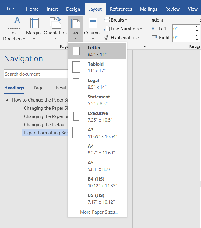 How To Change The Paper Size In Word And Then Scale The Document