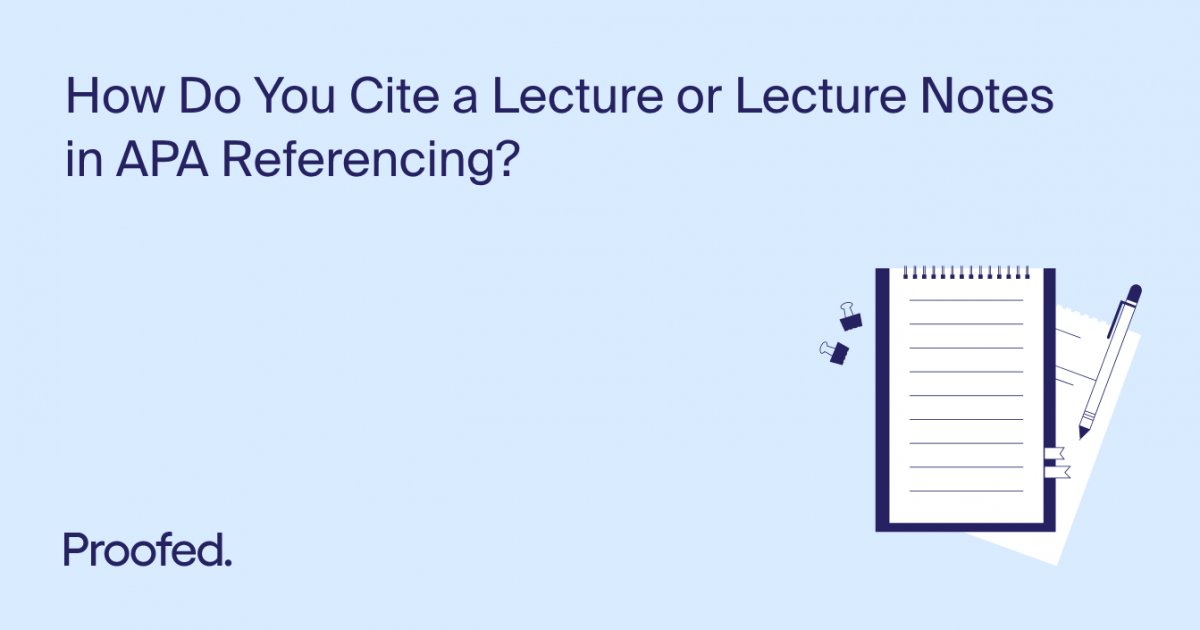 how to cite lecture notes apa in text
