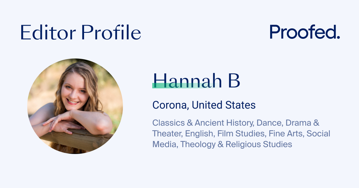 Hannah B | Our Editors | Proofed