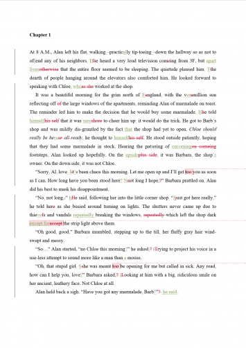 Author document after editing