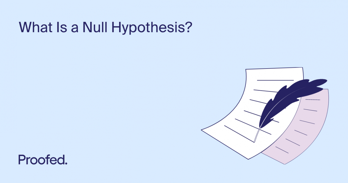 how can you use null hypothesis in a sentence