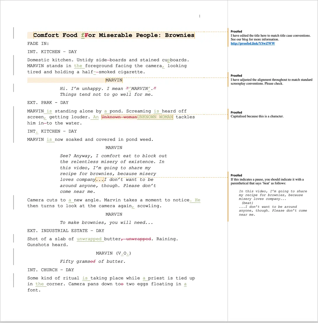 Script Proofreading Example (After Editing)