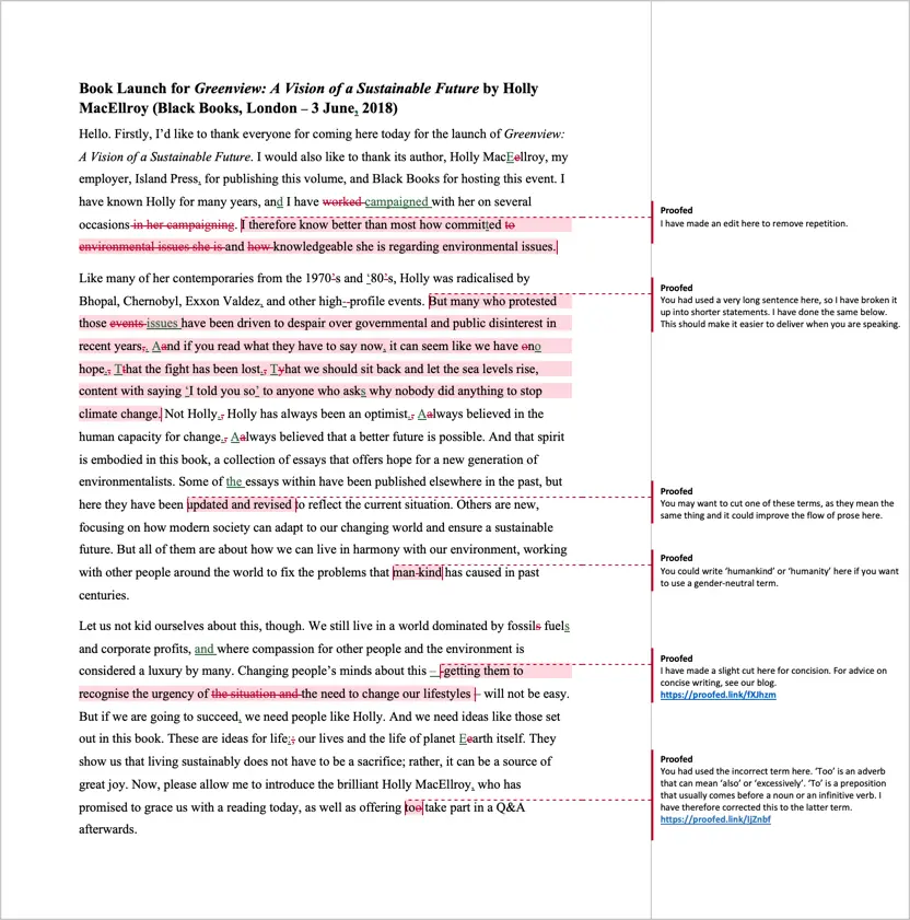 Transcript Proofreading Example (After Editing)